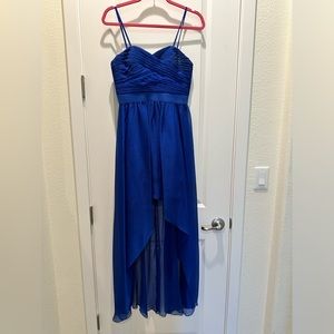 Cocktail gown, high to low, royalty blue, By Aqua, size 4